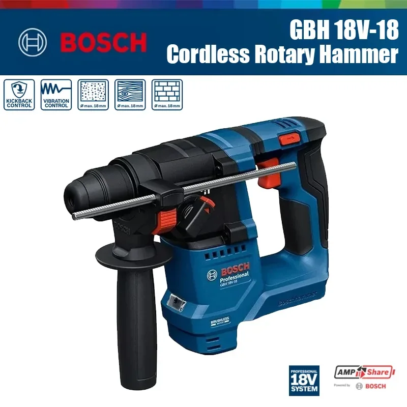 Power Tools Drill - Bosch GBH 18V-18 Cordless Rotary Hammer