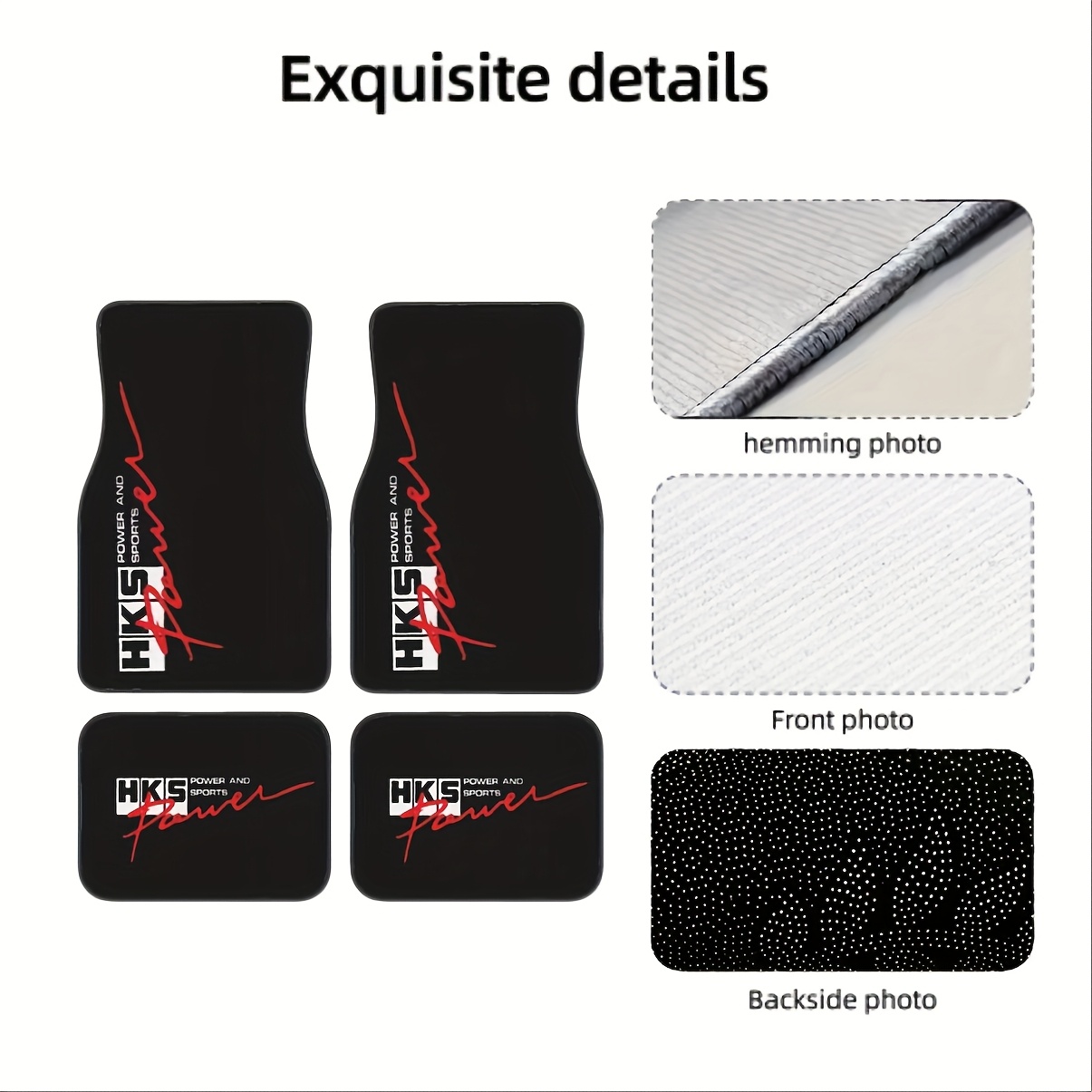 4pcs- Car Floor Mats With HKS  - Power Tools Logo review and price
