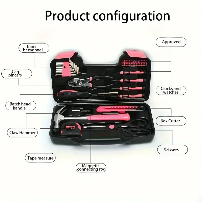 XMSJ The Pink Tool Set, Includ - Power Tools Pink review and price