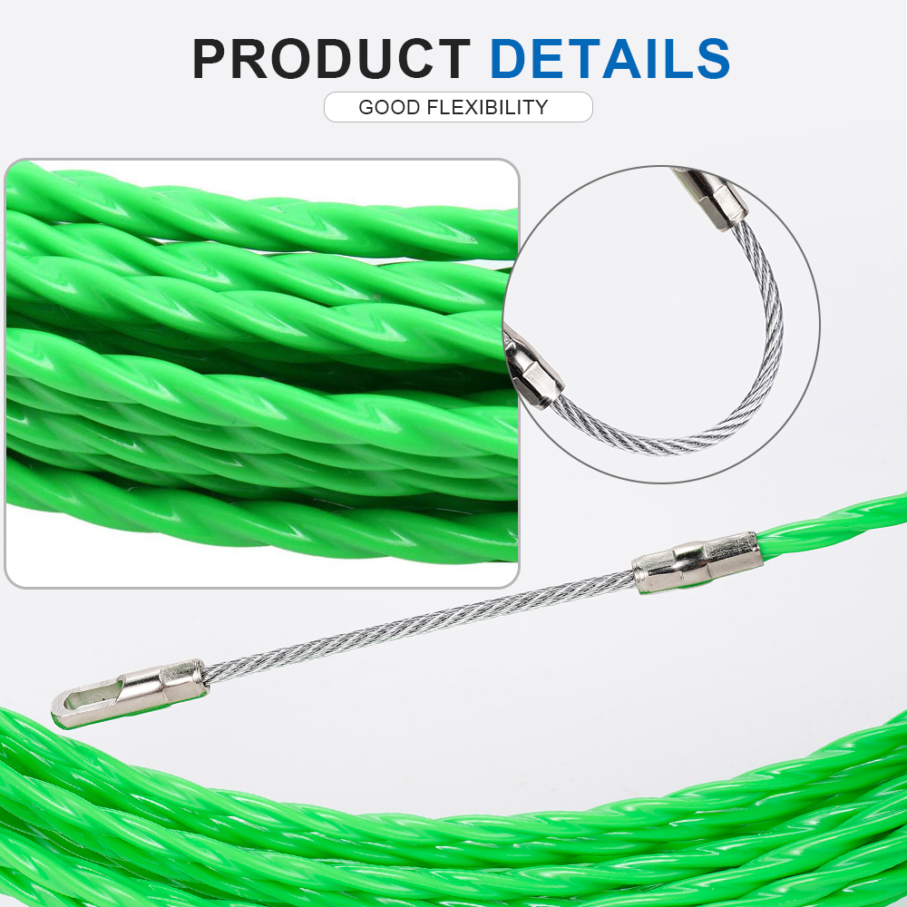 4MM Fiberglass Fish Tape Cable - Power Tools Green Color review and price
