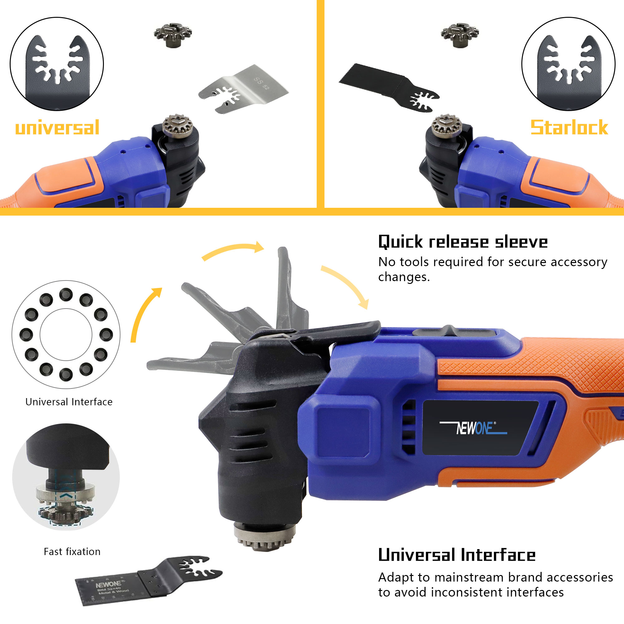 NEWONE 18V Brushless Quick Rel - Oscillating Multi Tool review and price