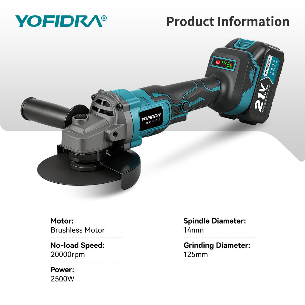 YOFIDRA 125mm Brushless Angle  - Power Tools Pink review and price