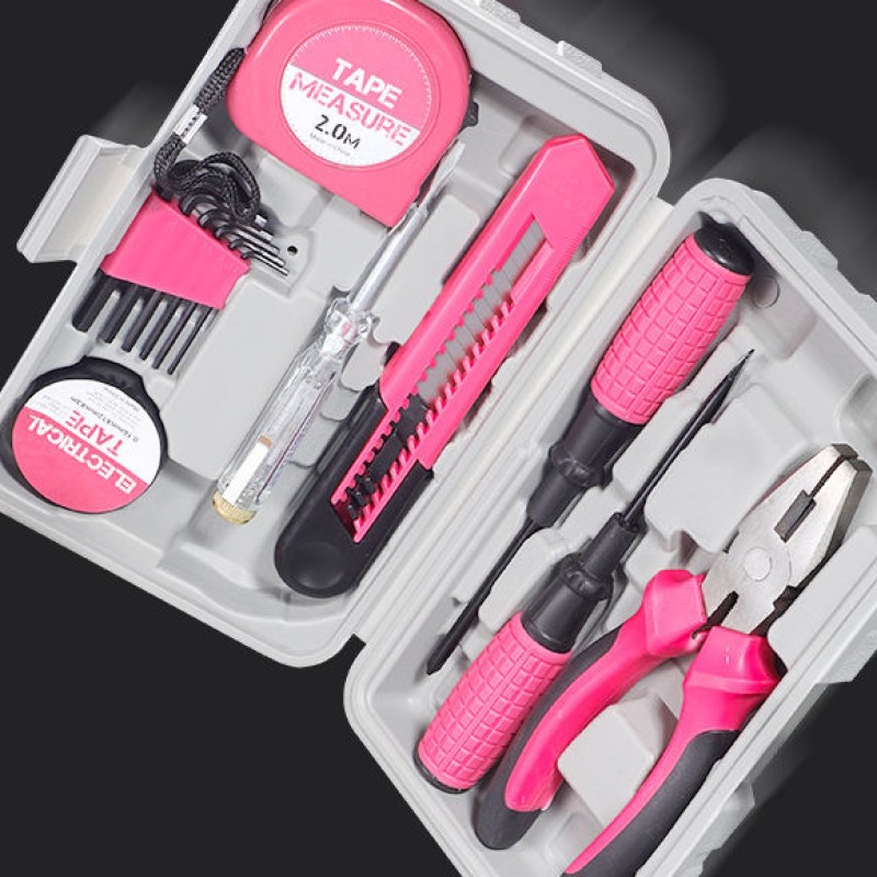 13PCs Pink DIY Tool Kit with E - Power Tools Pink review and price