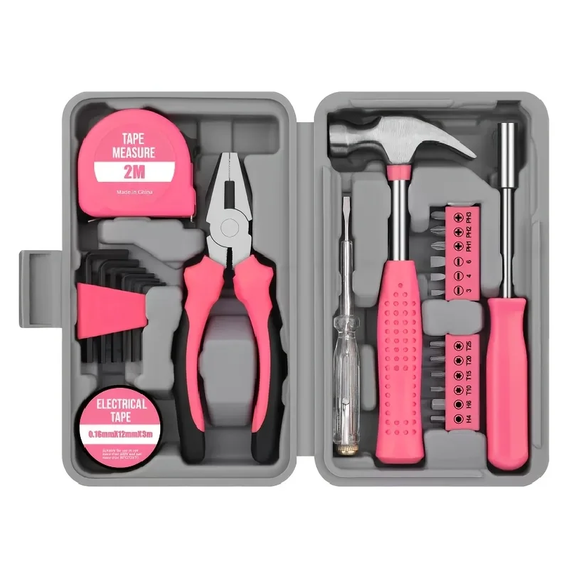 23+1pcs Pink Tool Set, Metal H - Power Tools Pink review and price